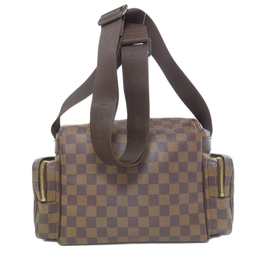 Louis Vuitton Damier Melville Canvas Bag Reporter Shoulder Brown